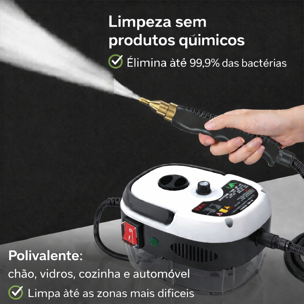 VapoClean™ — Limpeza Profunda a Vapor, Sem Esforço