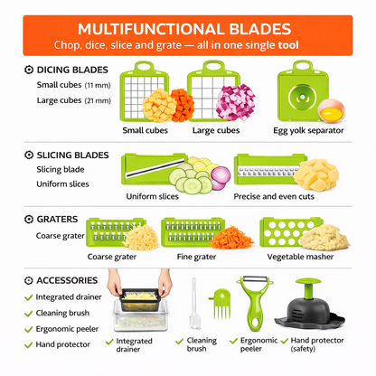 Multi-Function Food Slicer – Fast, Precise & Safe