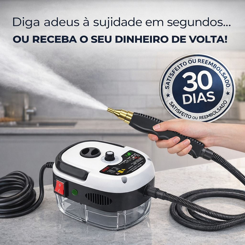 VapoClean™ — Limpeza Profunda a Vapor, Sem Esforço